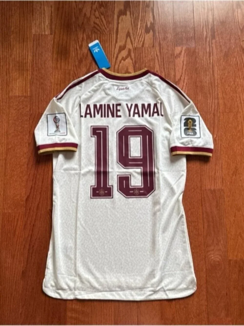 Spain Away Soccer Jersey PLAYER VERSION World Cup 2026 Lamine Yamal #19